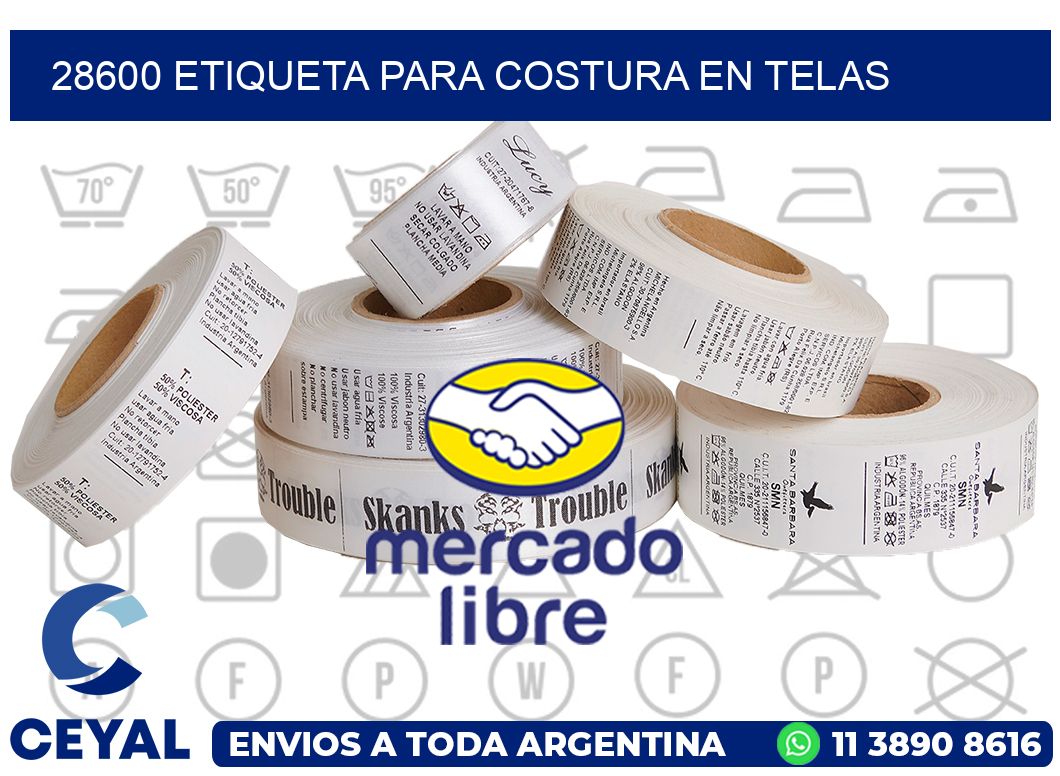 28600 ETIQUETA PARA COSTURA EN TELAS