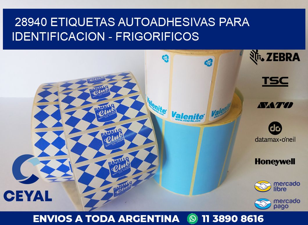 28940 ETIQUETAS AUTOADHESIVAS PARA IDENTIFICACION – FRIGORIFICOS