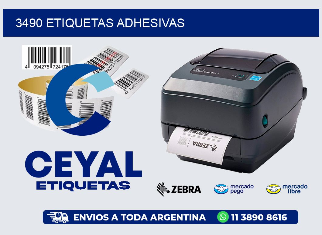 3490 Etiquetas Adhesivas