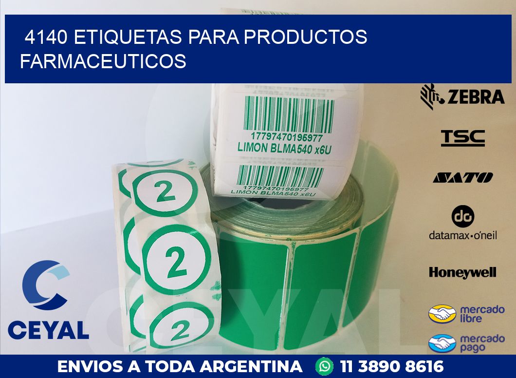 4140 ETIQUETAS PARA PRODUCTOS FARMACEUTICOS