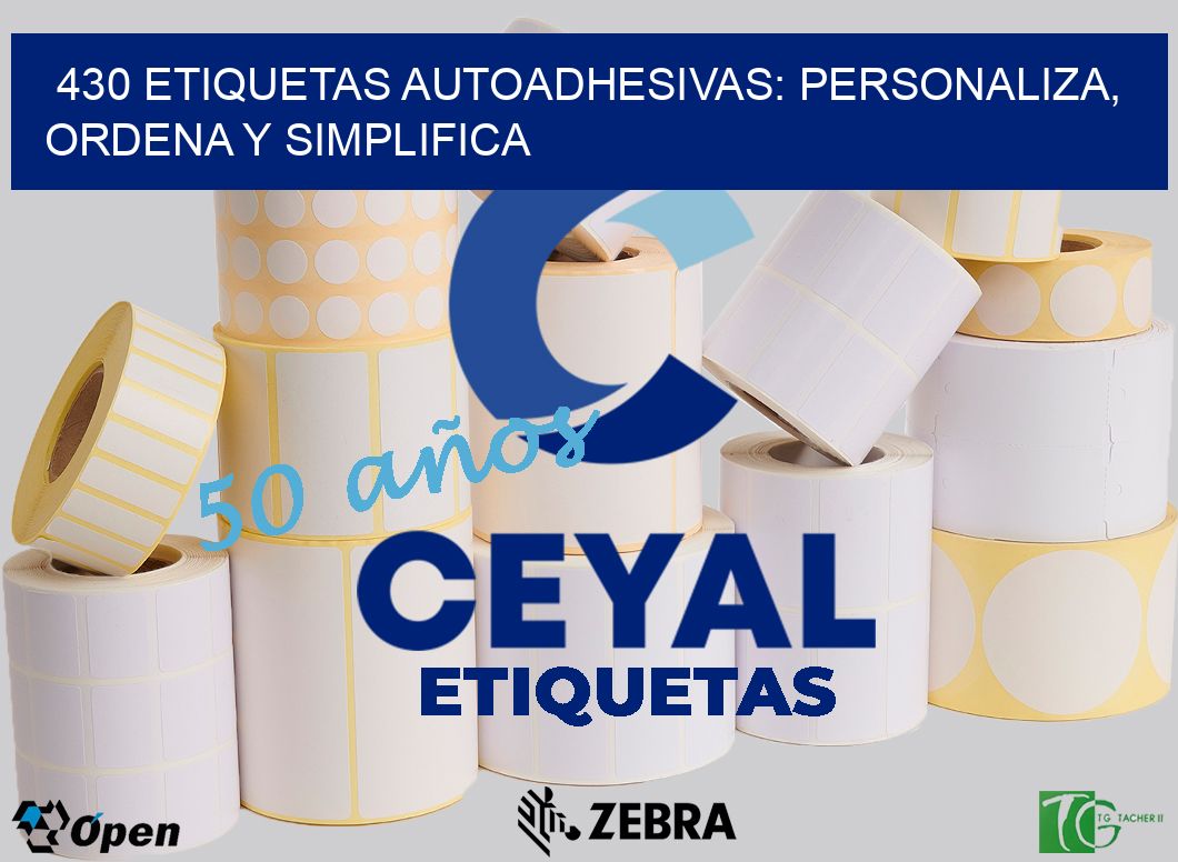 430 Etiquetas Autoadhesivas: Personaliza, Ordena y Simplifica