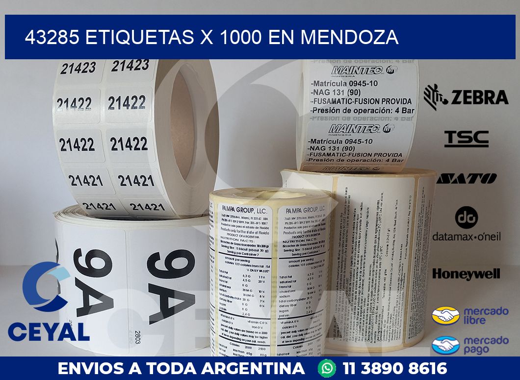 43285 ETIQUETAS X 1000 EN MENDOZA