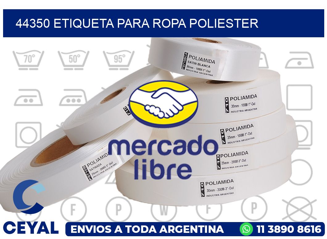 44350 ETIQUETA PARA ROPA POLIESTER