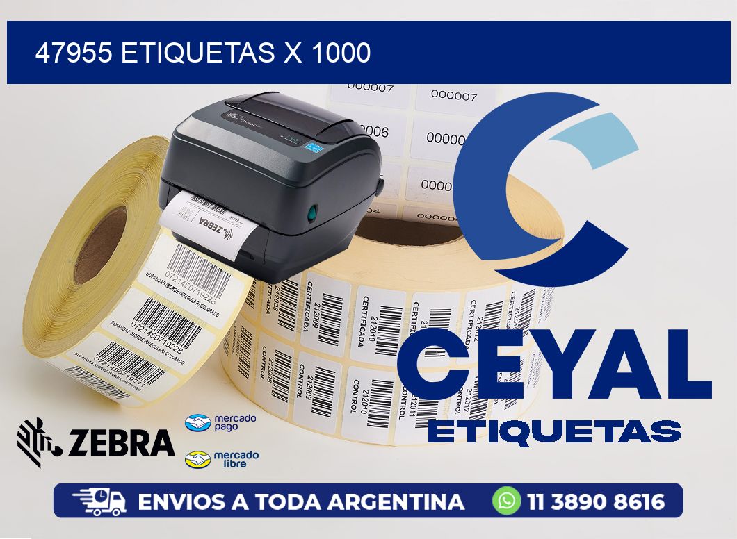 47955 ETIQUETAS X 1000