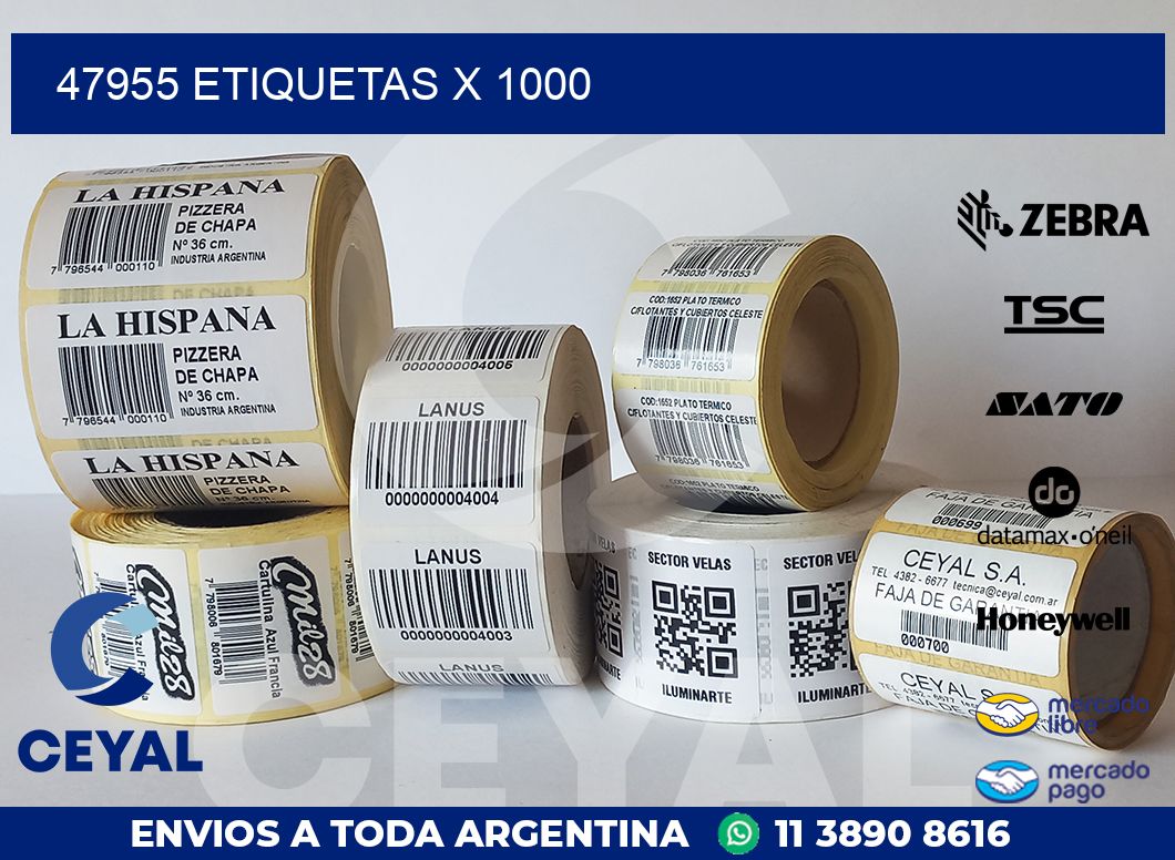 47955 ETIQUETAS X 1000