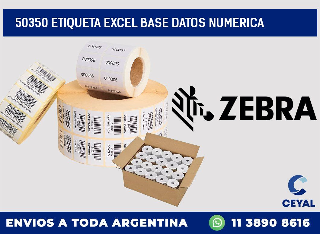 50350 etiqueta excel base datos numerica