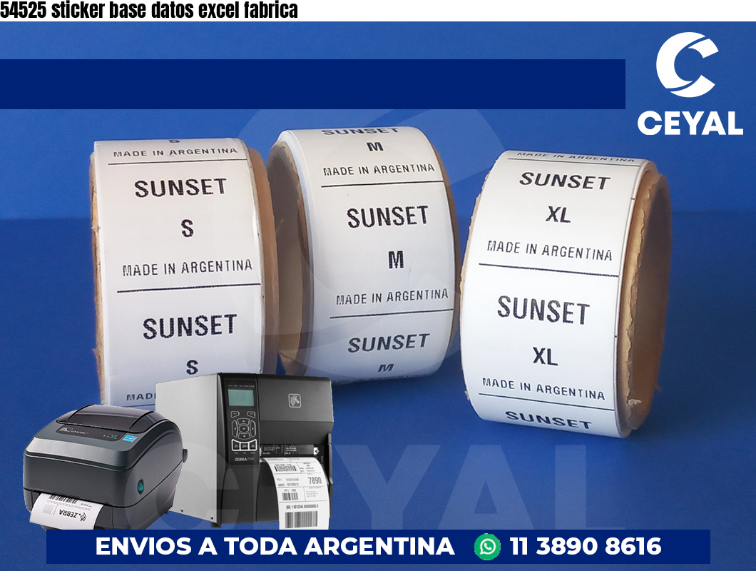 54525 sticker base datos excel fabrica