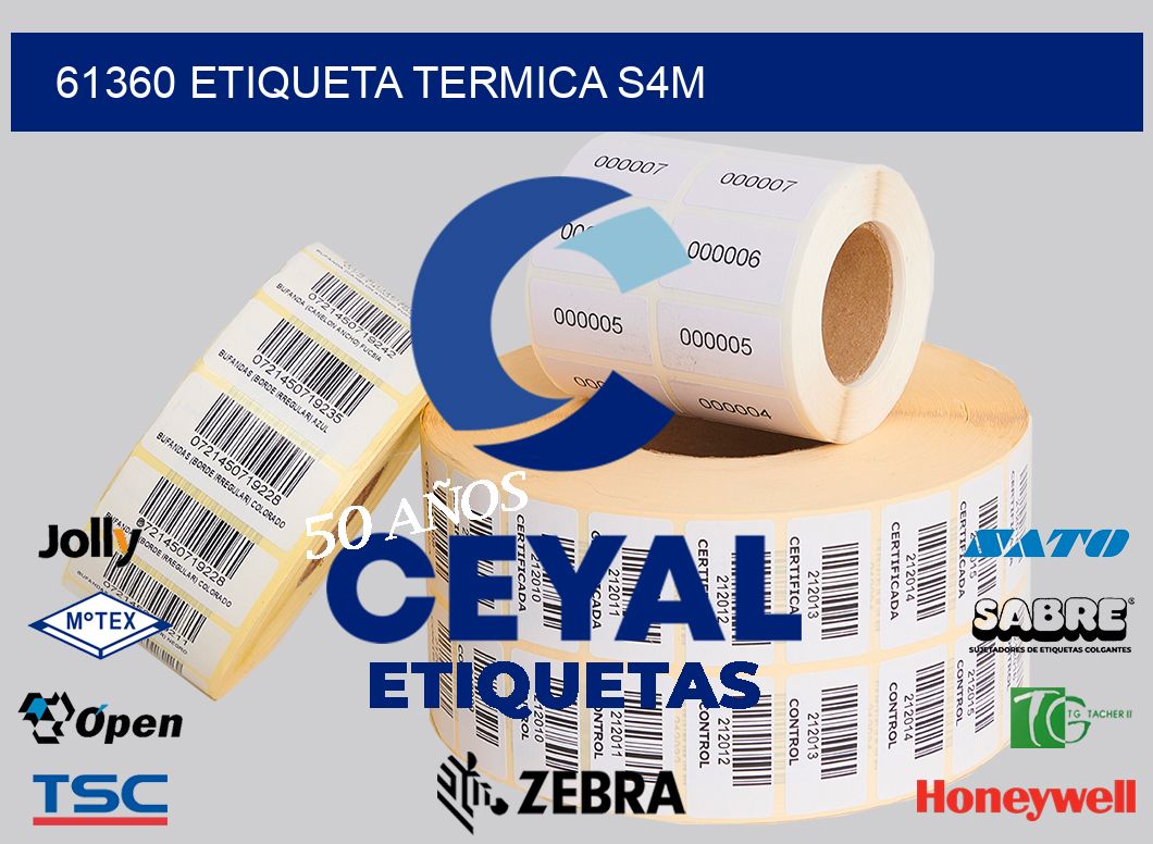 61360 ETIQUETA TERMICA S4M
