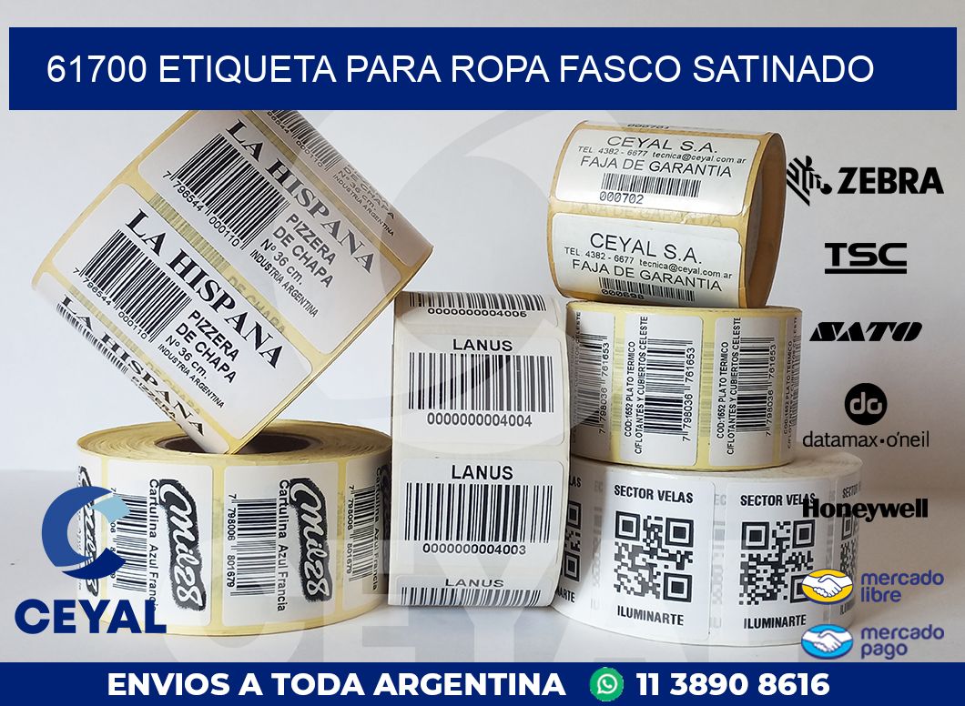 61700 ETIQUETA PARA ROPA FASCO SATINADO