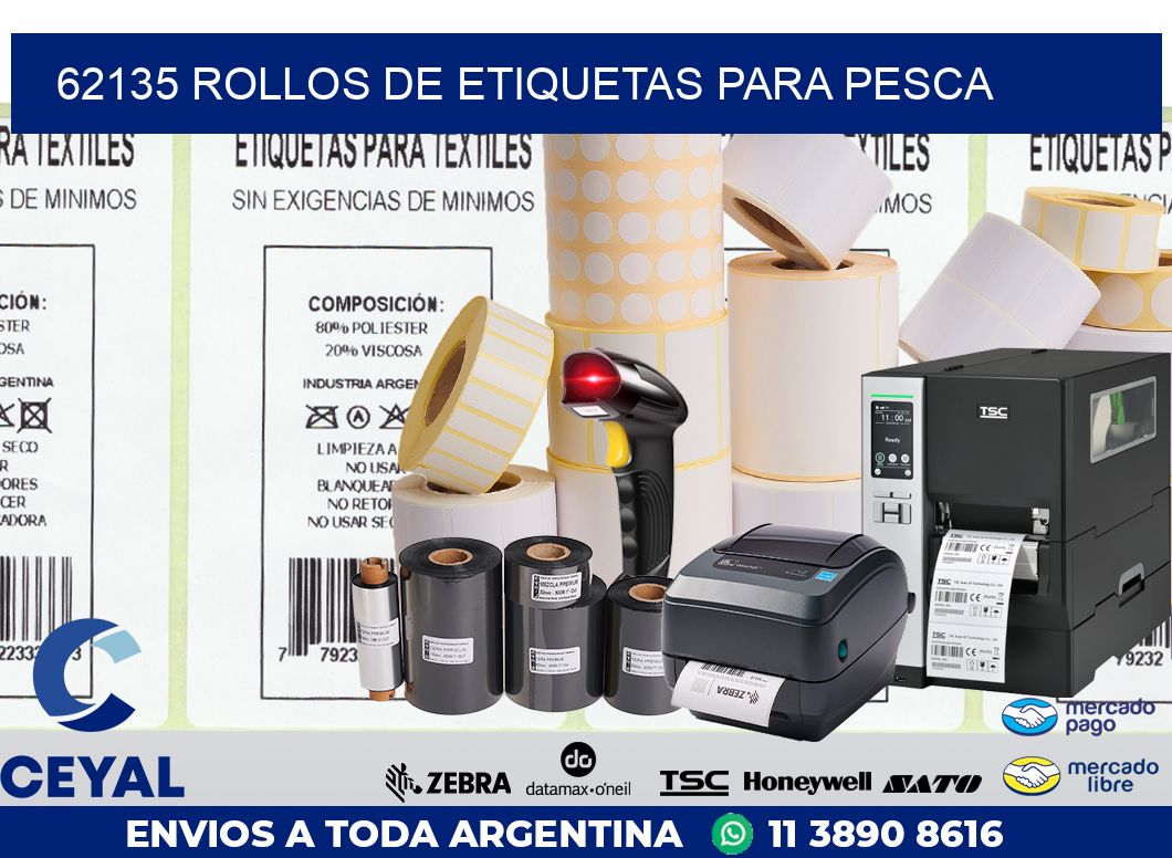 62135 ROLLOS DE ETIQUETAS PARA PESCA