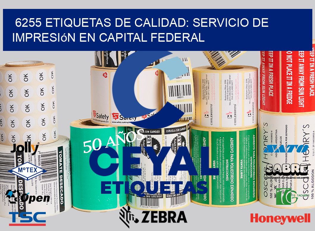 6255 Etiquetas de Calidad: Servicio de Impresión en Capital Federal