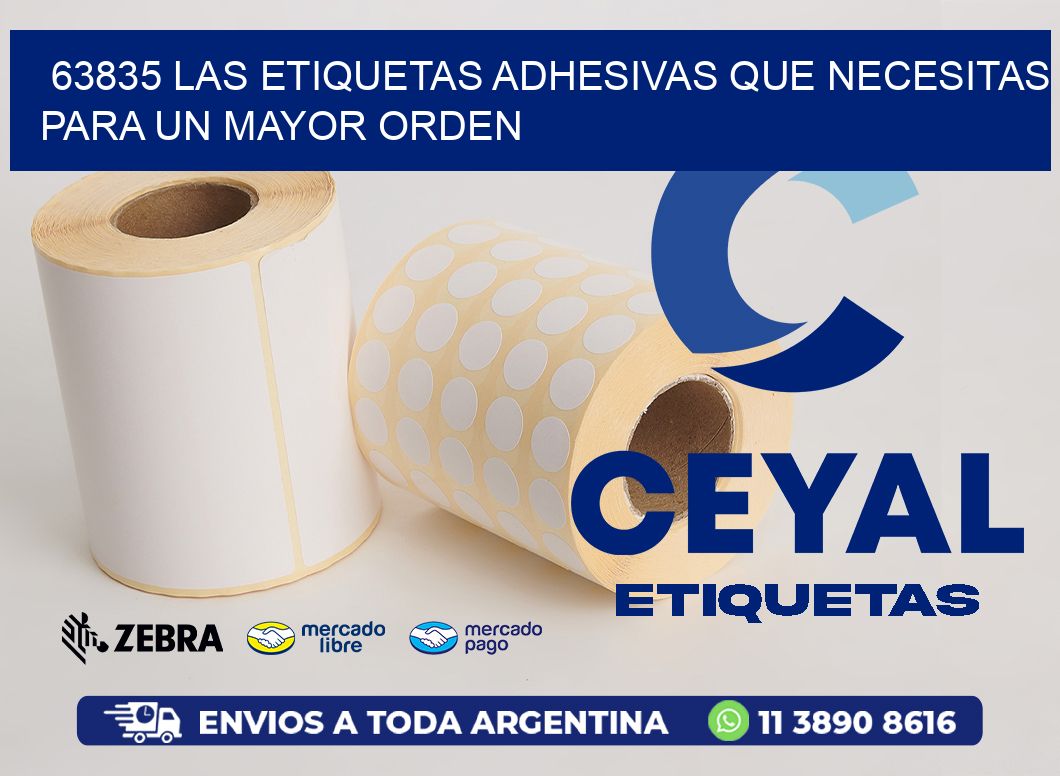 63835 LAS ETIQUETAS ADHESIVAS QUE NECESITAS PARA UN MAYOR ORDEN