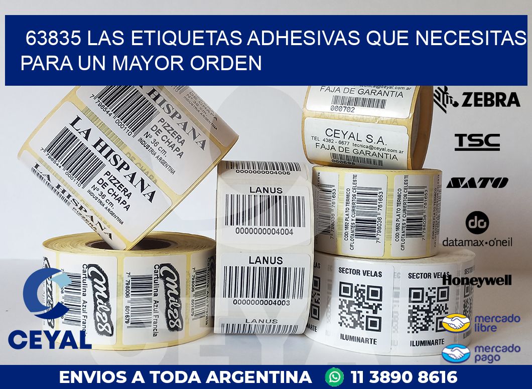 63835 LAS ETIQUETAS ADHESIVAS QUE NECESITAS PARA UN MAYOR ORDEN