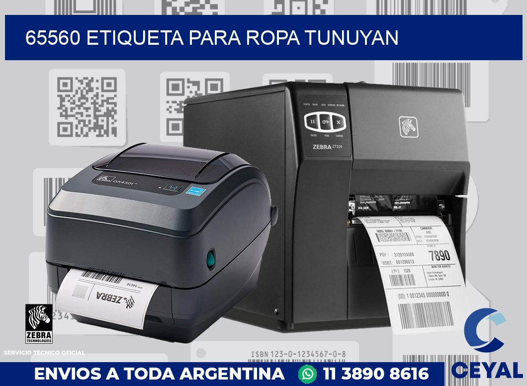 65560 ETIQUETA PARA ROPA TUNUYAN