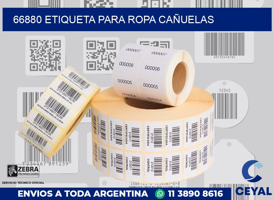 66880 ETIQUETA PARA ROPA CAÑUELAS