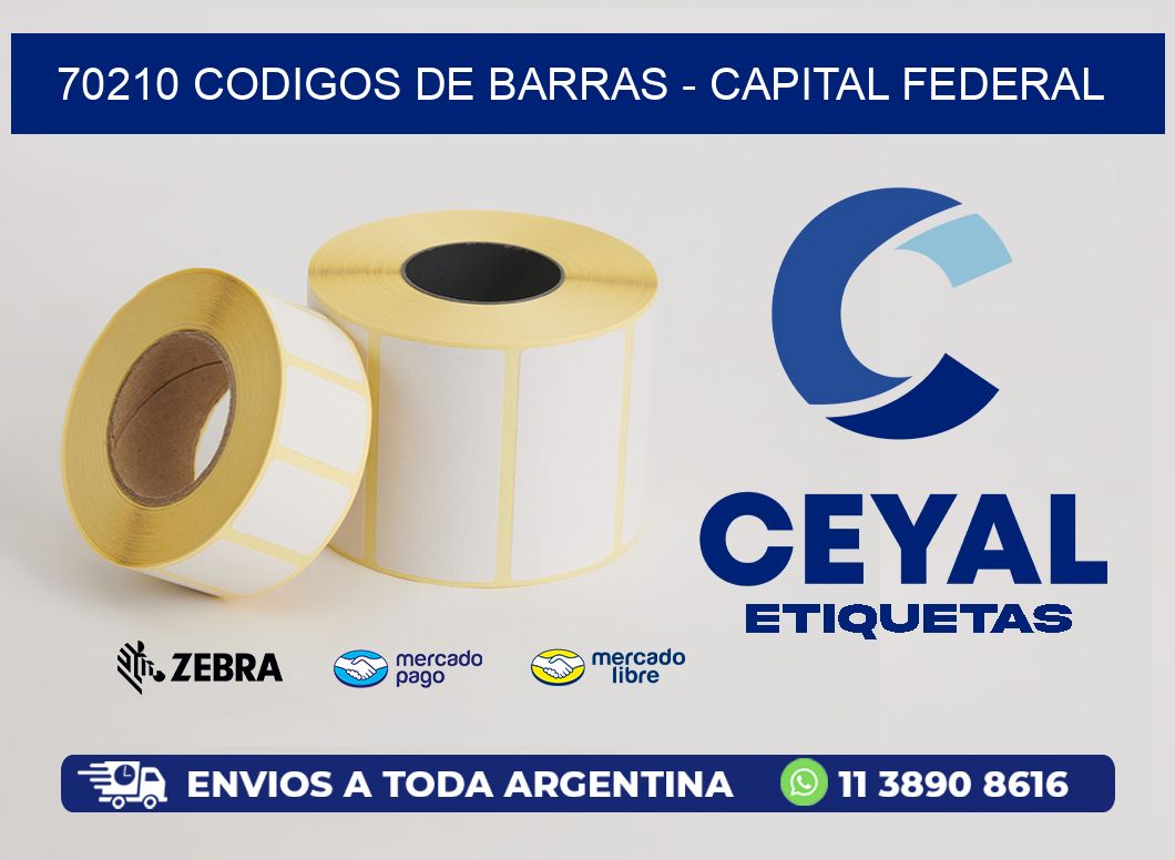 70210 CODIGOS DE BARRAS - CAPITAL FEDERAL