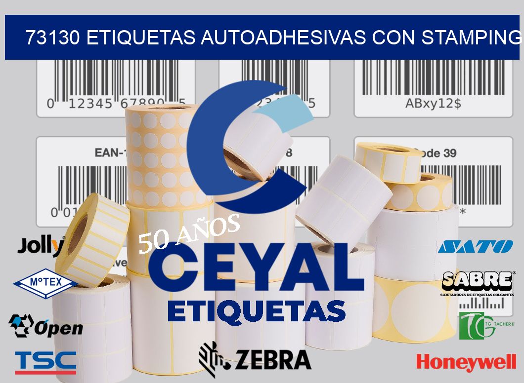 73130 Etiquetas autoadhesivas con stamping