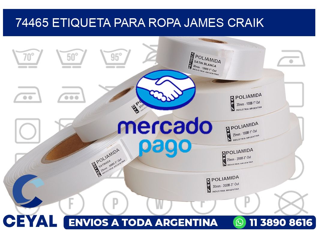 74465 ETIQUETA PARA ROPA JAMES CRAIK