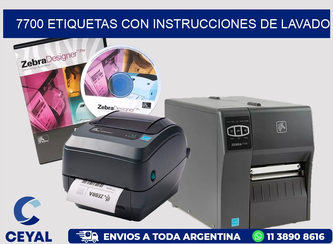 7700 ETIQUETAS CON INSTRUCCIONES DE LAVADO