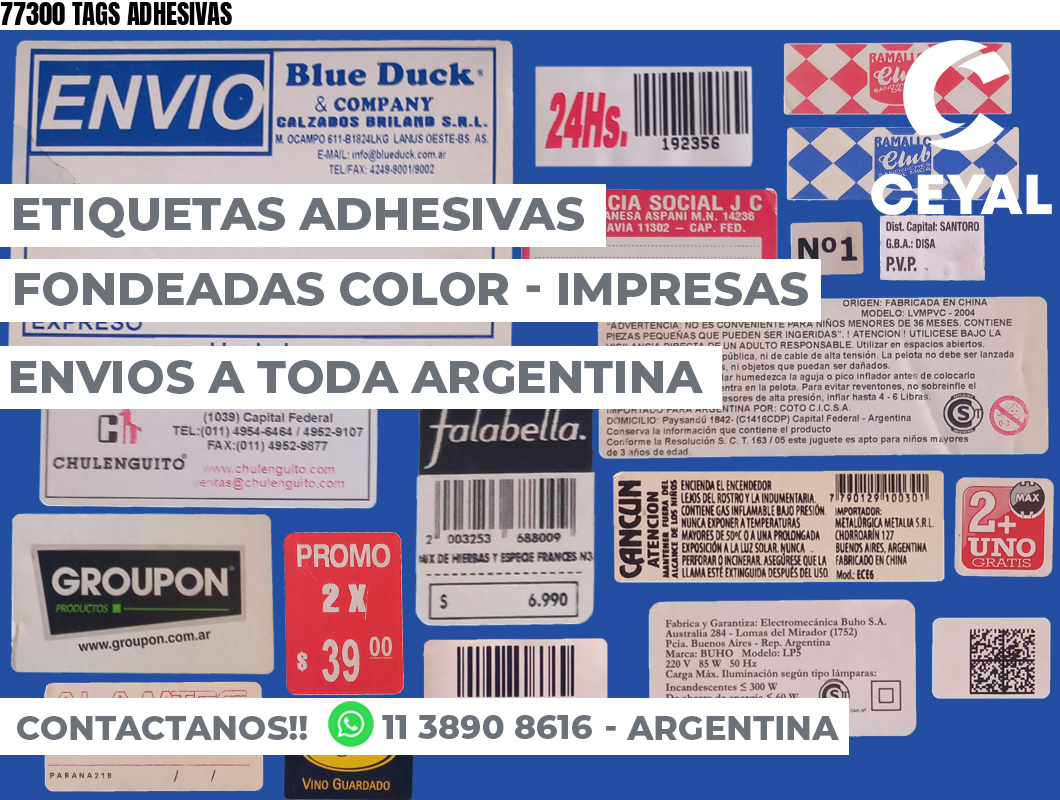 77300 TAGS ADHESIVAS