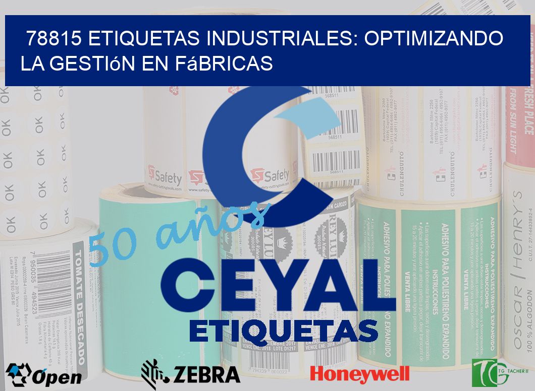 78815 Etiquetas Industriales: Optimizando la Gestión en Fábricas