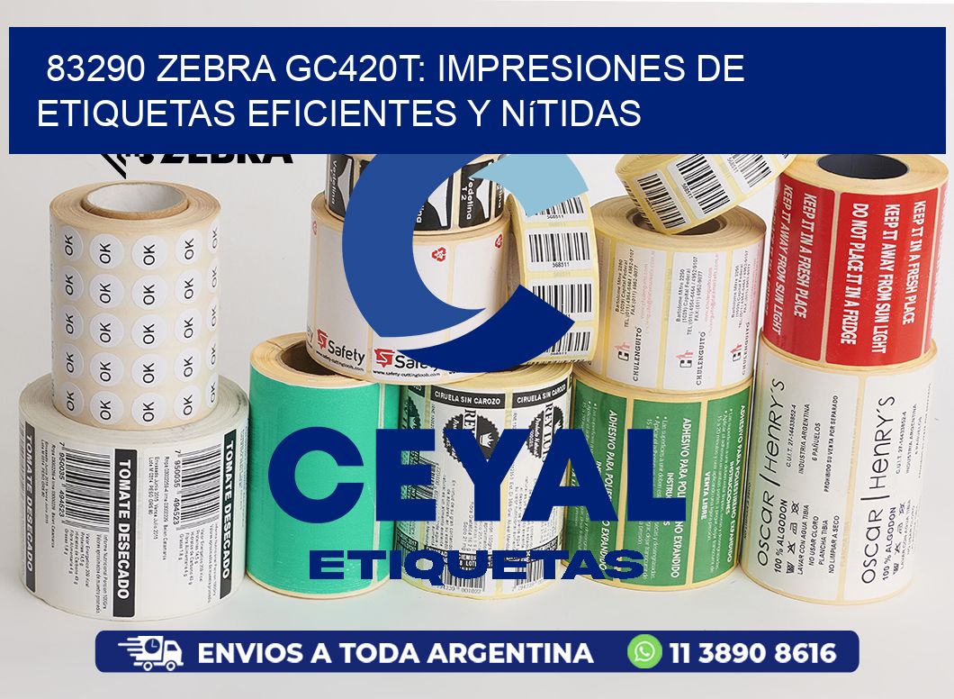 83290 Zebra GC420T: Impresiones de Etiquetas Eficientes y Nítidas