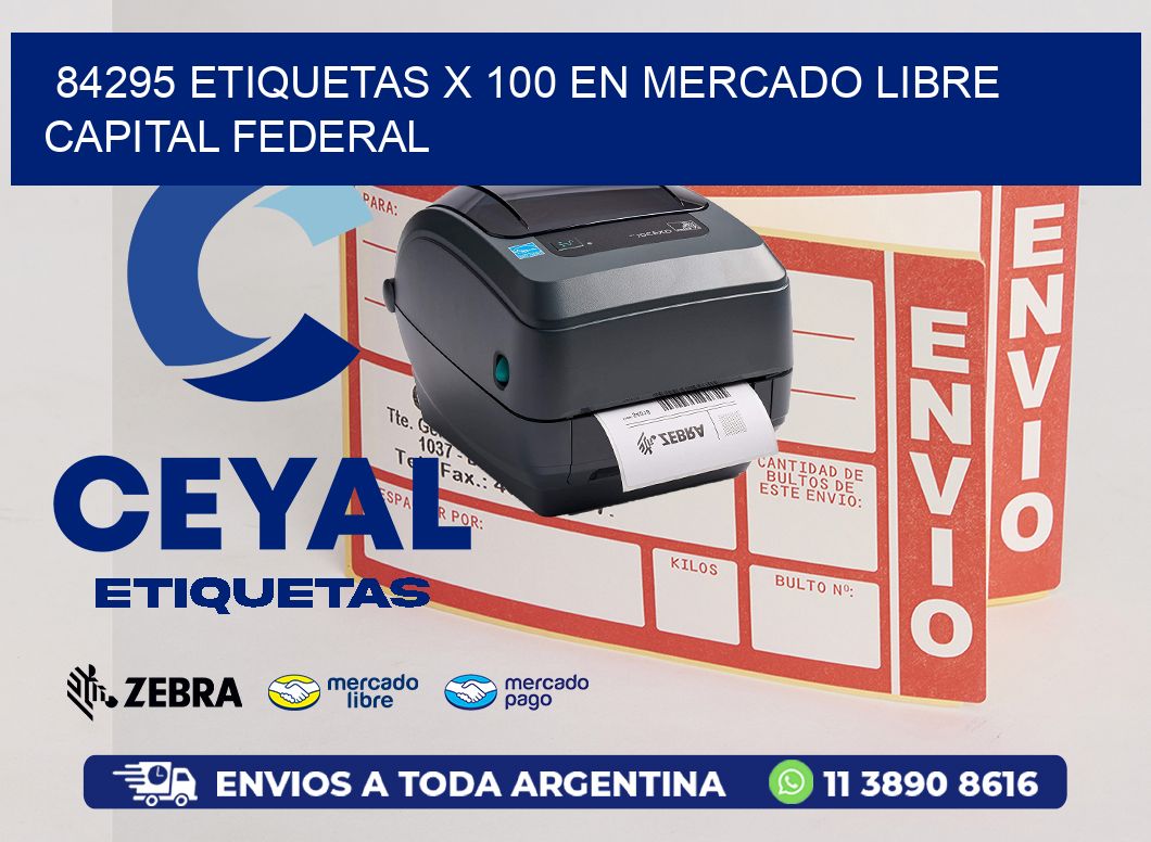 84295 ETIQUETAS X 100 EN MERCADO LIBRE CAPITAL FEDERAL