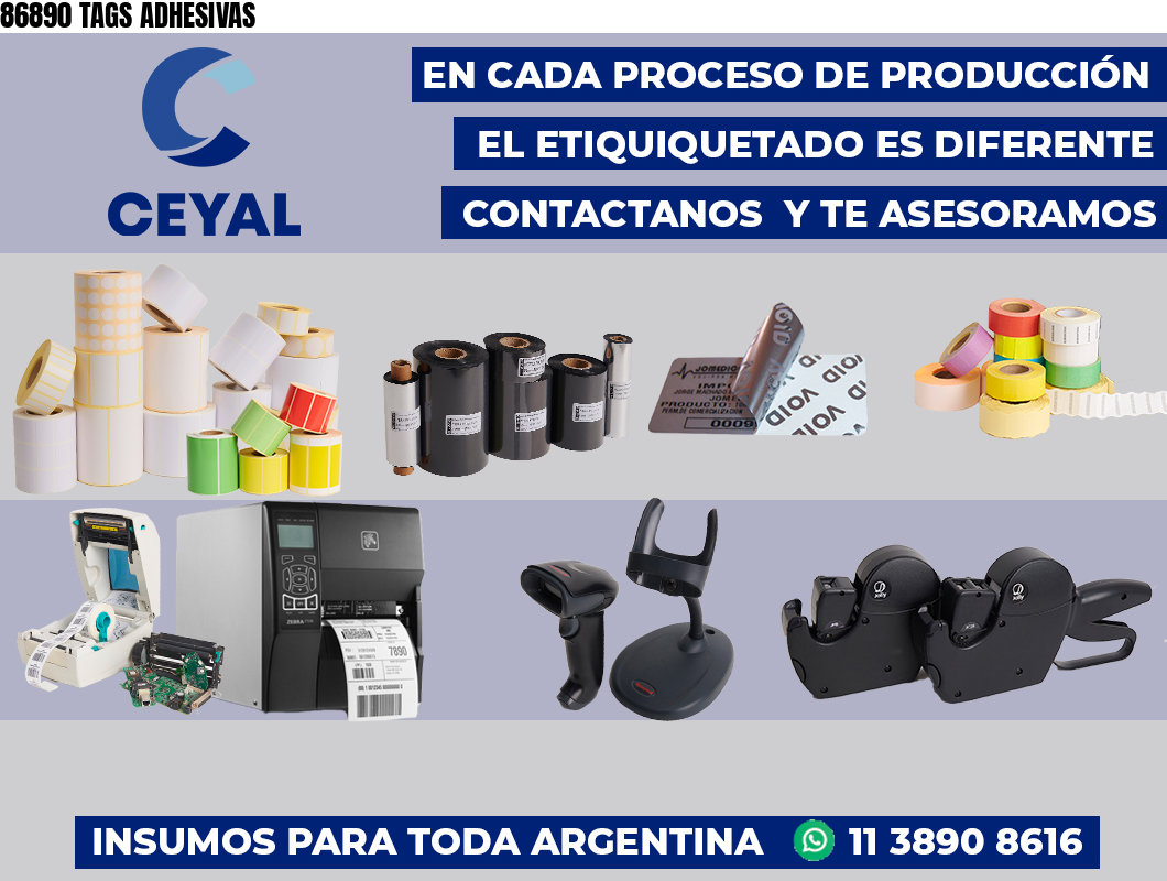 86890 TAGS ADHESIVAS