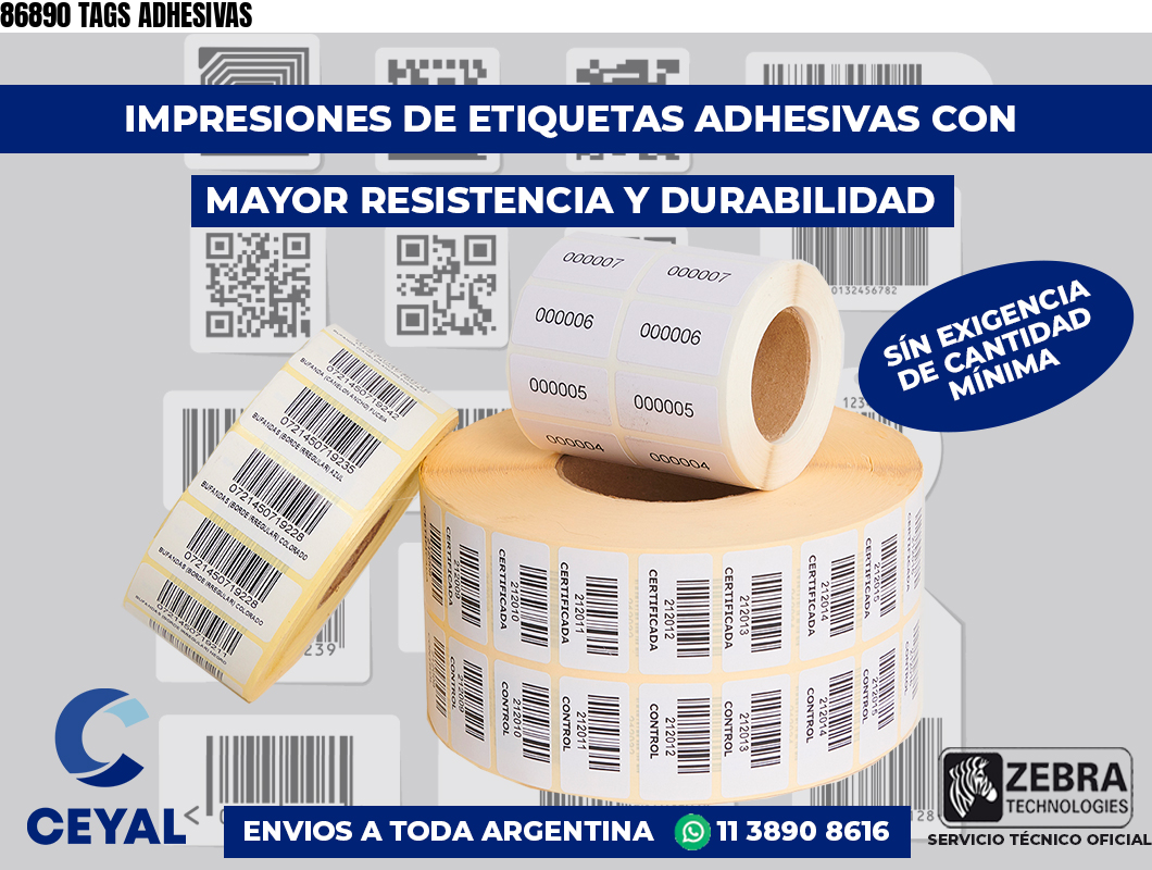 86890 TAGS ADHESIVAS