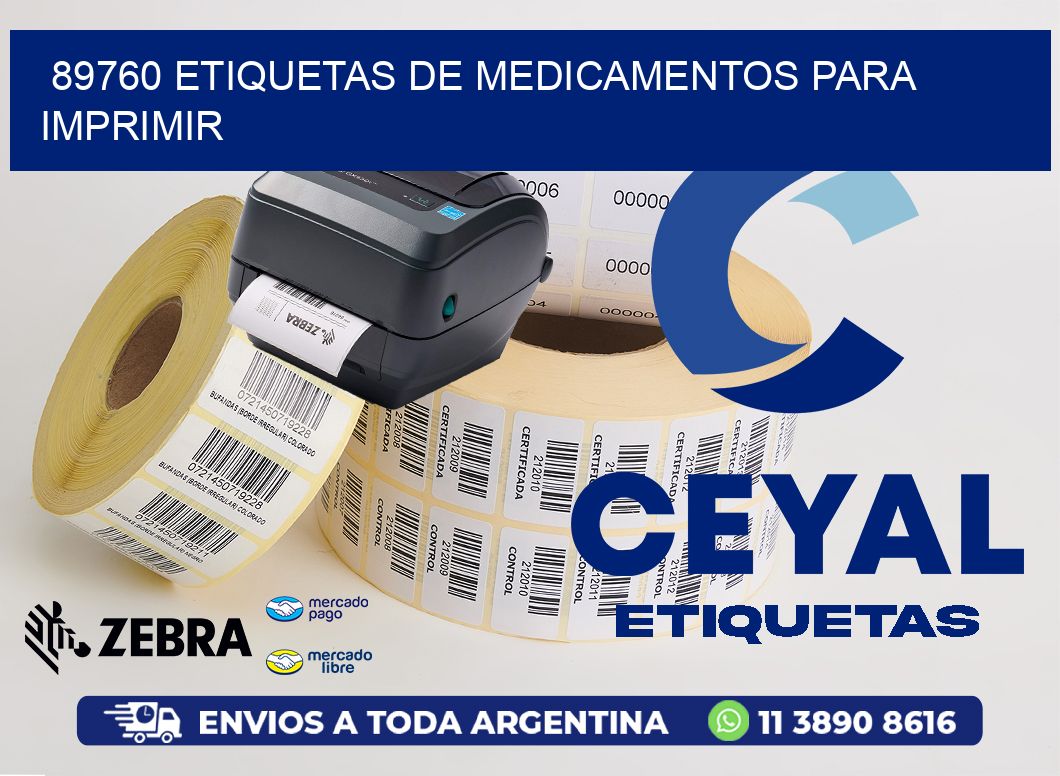 89760 etiquetas de medicamentos para imprimir