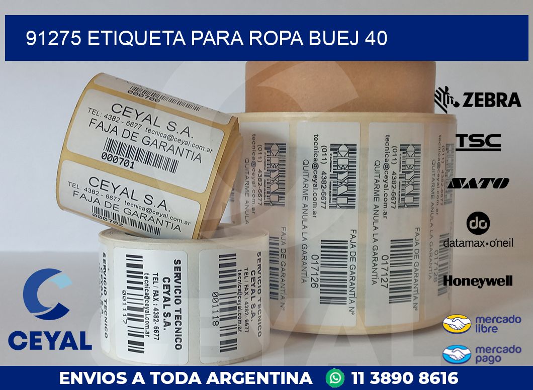 91275 ETIQUETA PARA ROPA BUEJ 40