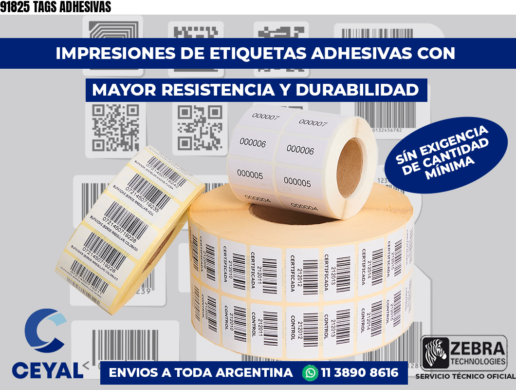 91825 TAGS ADHESIVAS