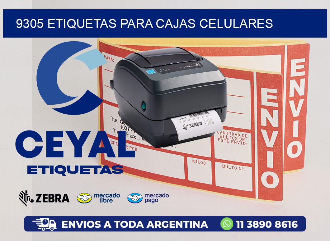 9305 etiquetas para cajas celulares