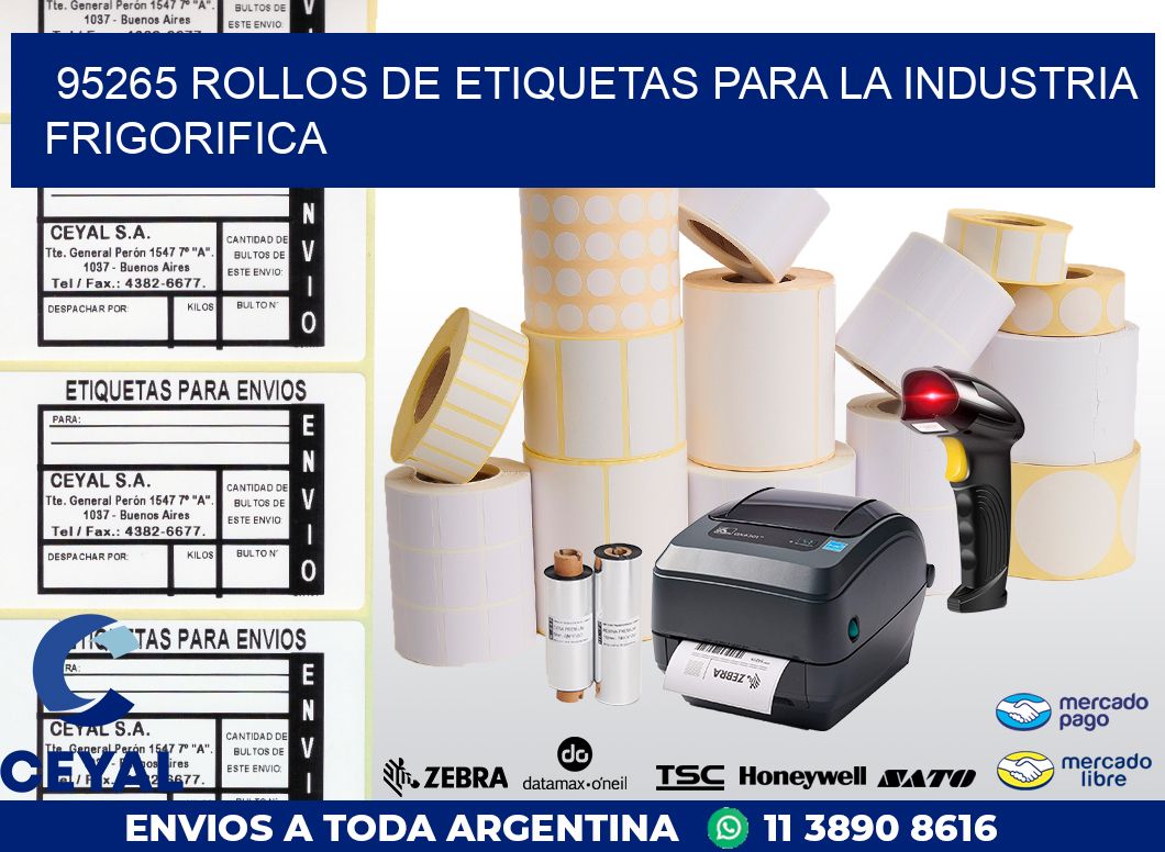 95265 ROLLOS DE ETIQUETAS PARA LA INDUSTRIA FRIGORIFICA