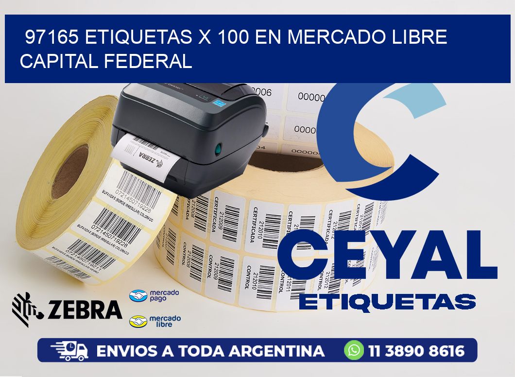 97165 ETIQUETAS X 100 EN MERCADO LIBRE CAPITAL FEDERAL