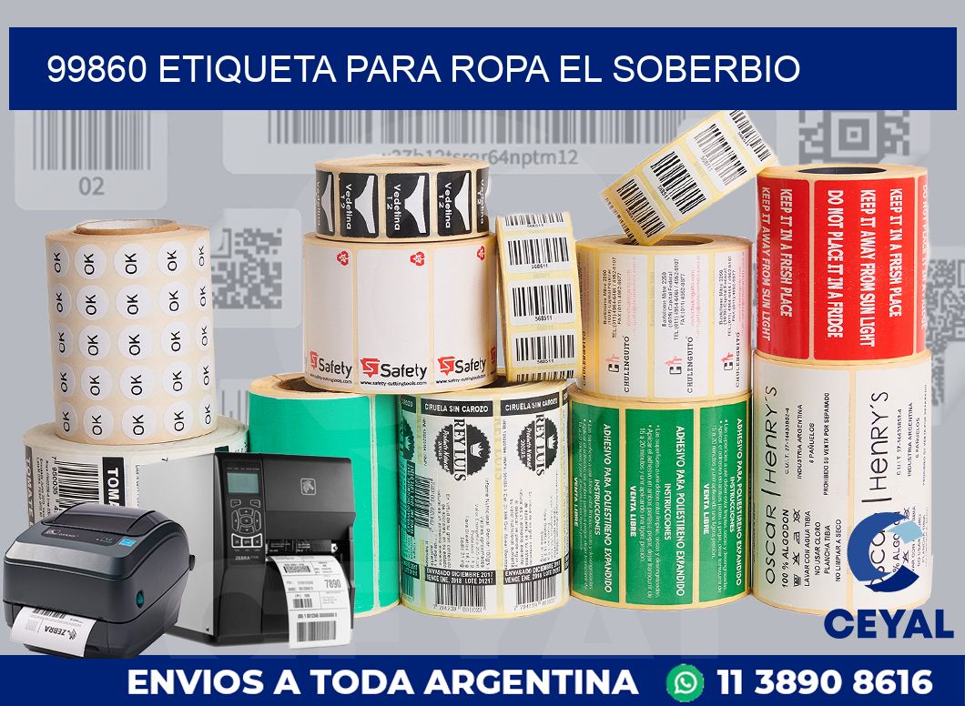 99860 ETIQUETA PARA ROPA EL SOBERBIO