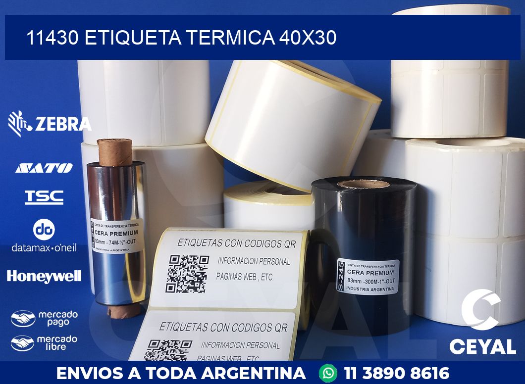 11430 ETIQUETA TERMICA 40X30