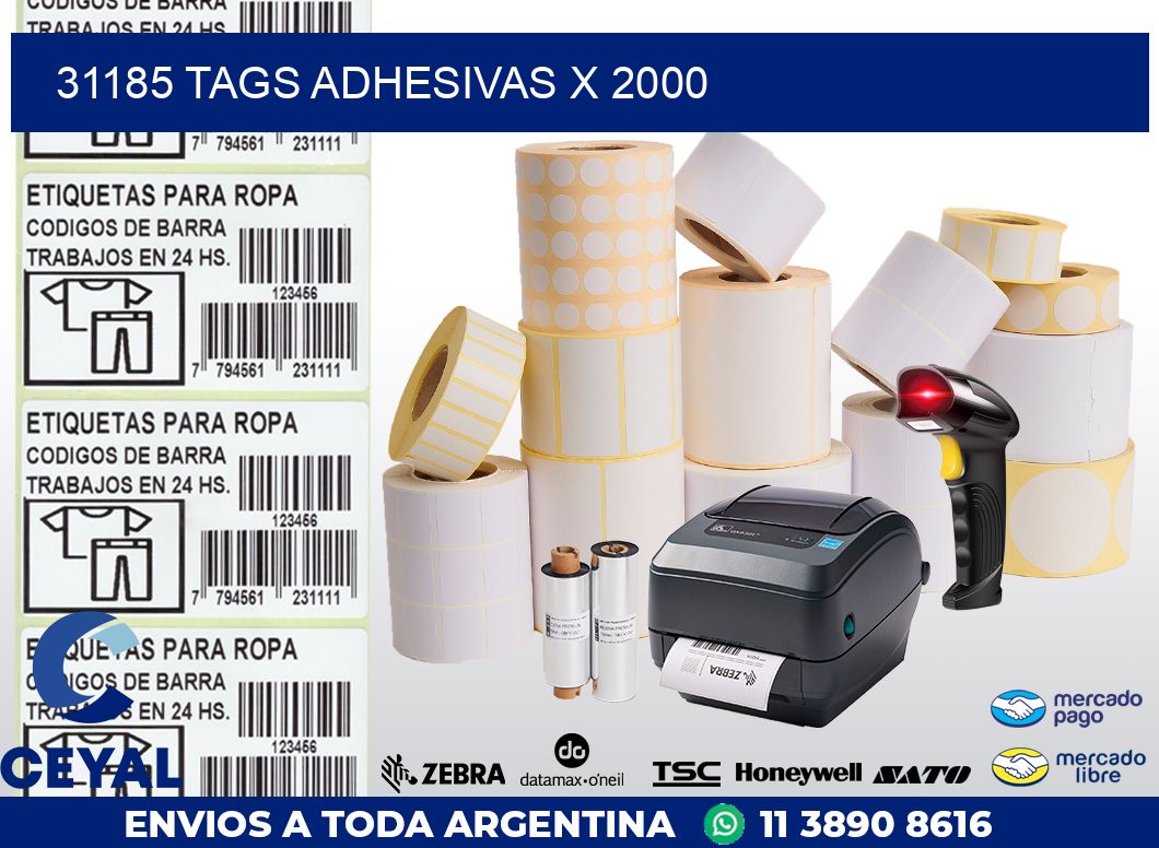 31185 TAGS ADHESIVAS X 2000