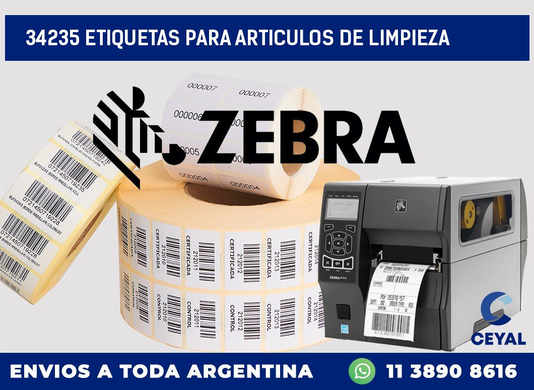 34235 ETIQUETAS PARA ARTICULOS DE LIMPIEZA