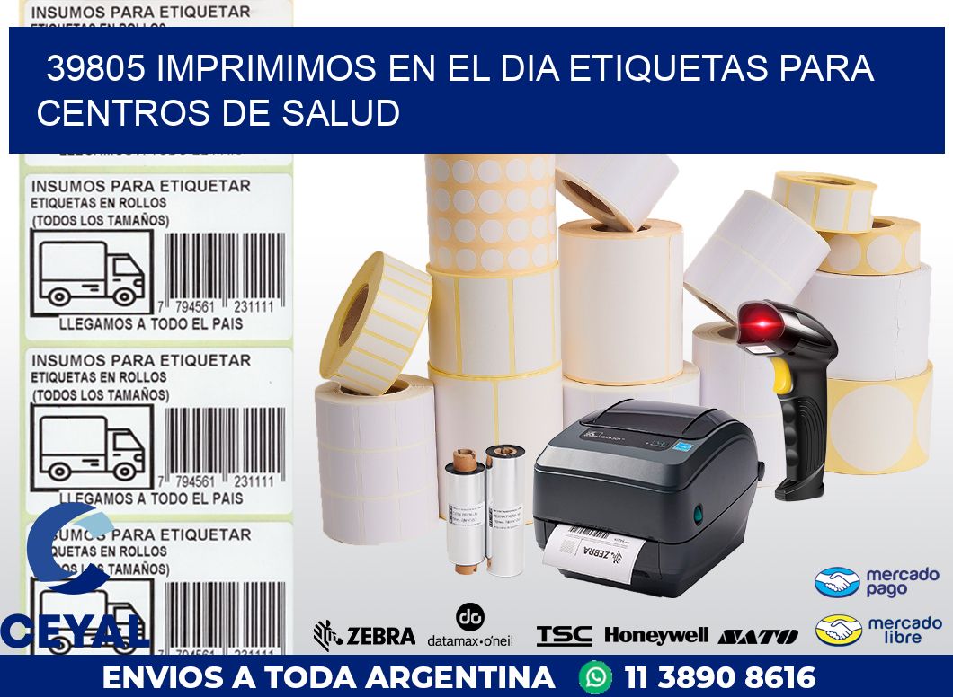 39805 IMPRIMIMOS EN EL DIA ETIQUETAS PARA CENTROS DE SALUD