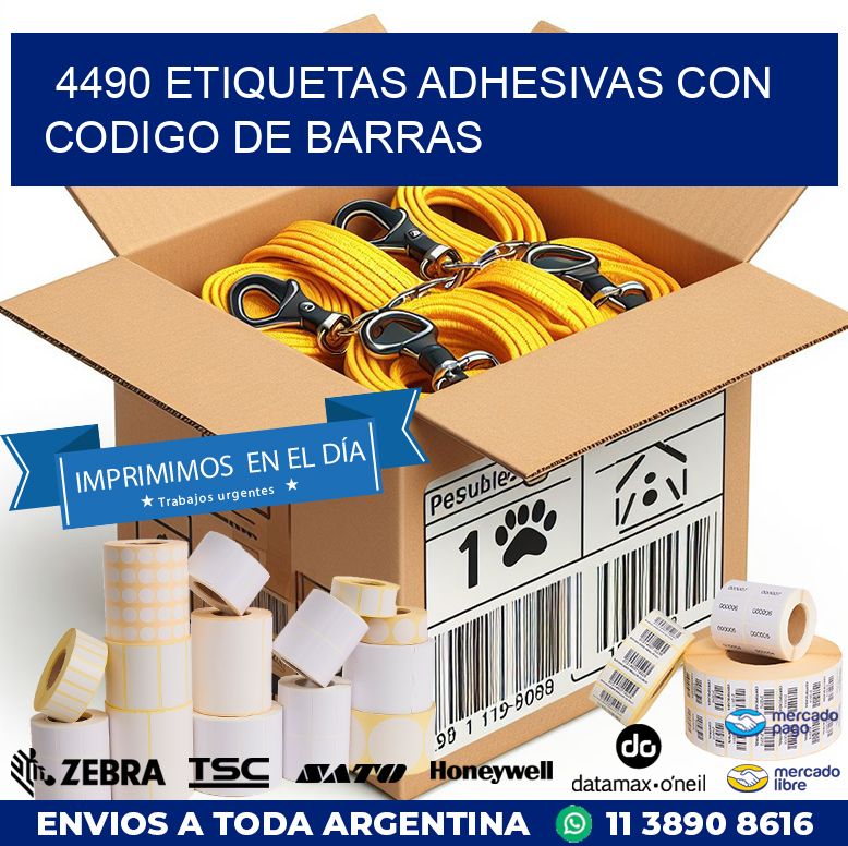 4490 ETIQUETAS ADHESIVAS CON CODIGO DE BARRAS