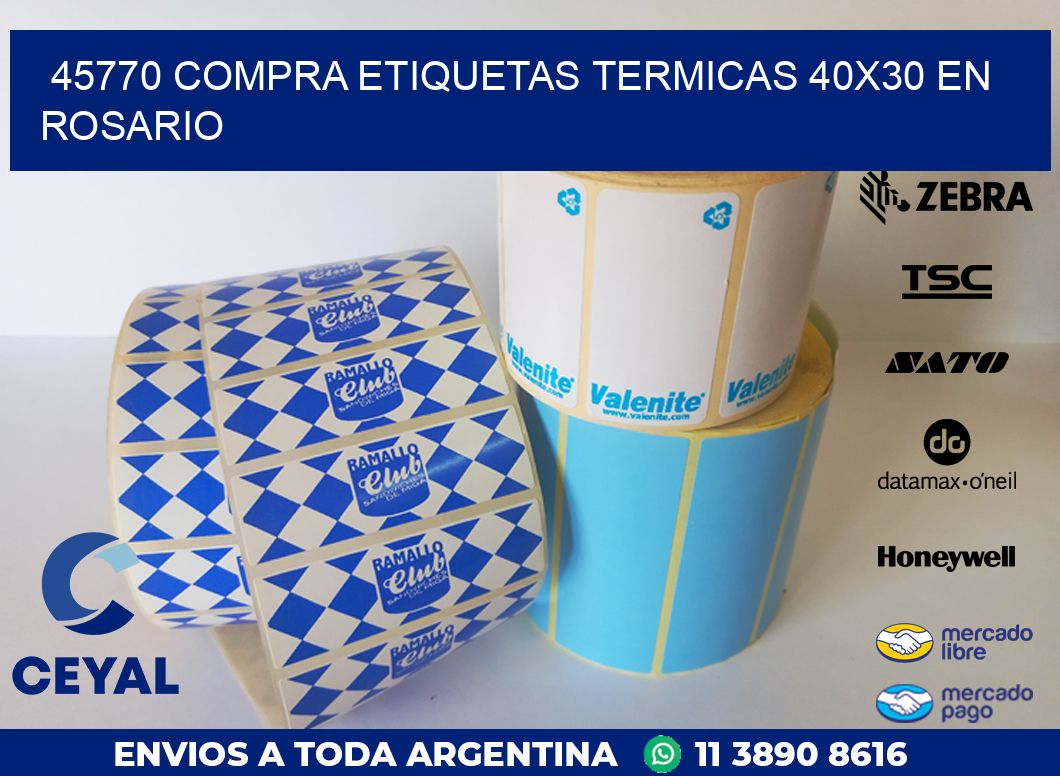 45770 COMPRA ETIQUETAS TERMICAS 40X30 EN ROSARIO