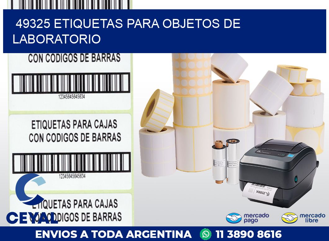 49325 ETIQUETAS PARA OBJETOS DE LABORATORIO