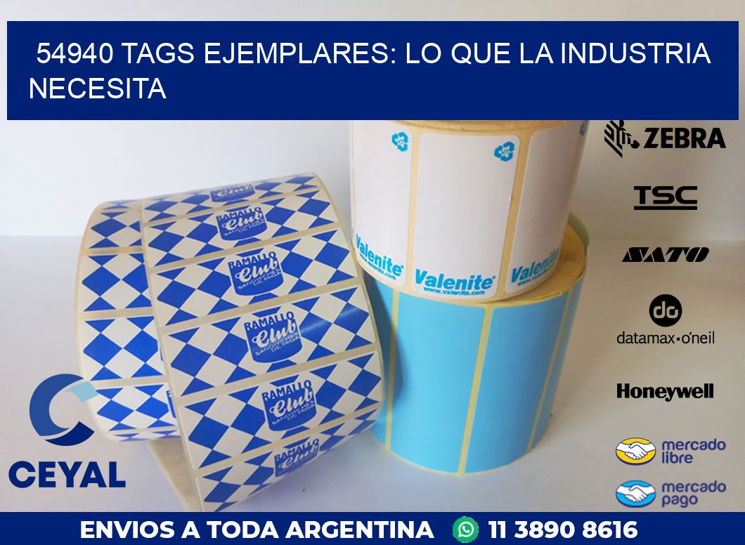54940 TAGS EJEMPLARES: LO QUE LA INDUSTRIA NECESITA