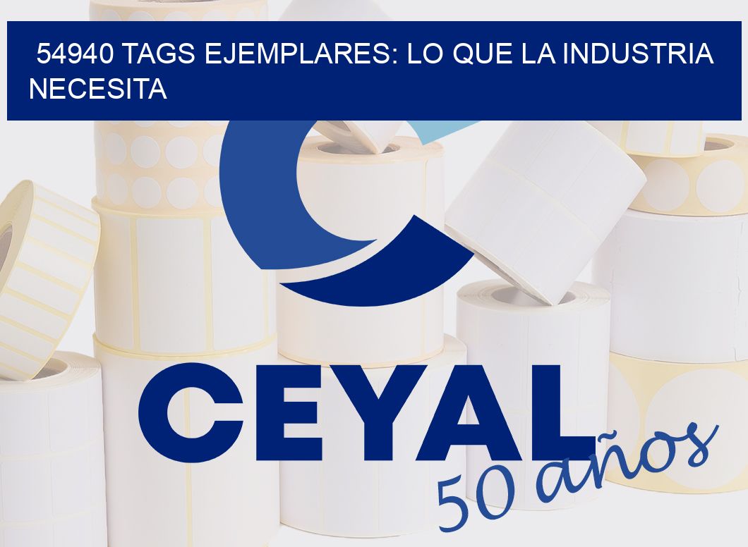 54940 TAGS EJEMPLARES: LO QUE LA INDUSTRIA NECESITA
