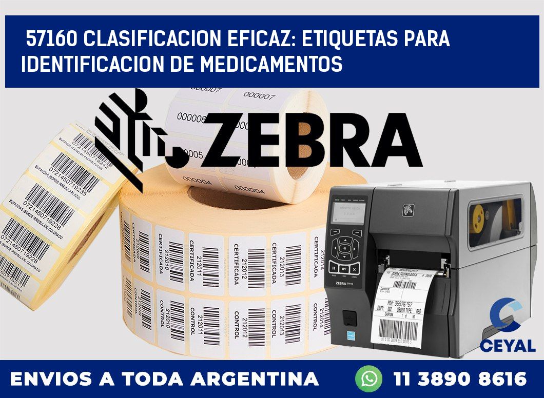 57160 CLASIFICACION EFICAZ: ETIQUETAS PARA IDENTIFICACION DE MEDICAMENTOS