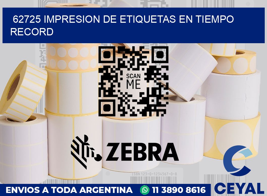 62725 IMPRESION DE ETIQUETAS EN TIEMPO RECORD