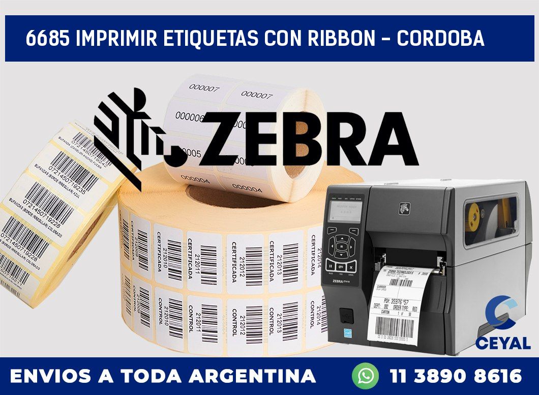 6685 IMPRIMIR ETIQUETAS CON RIBBON - CORDOBA