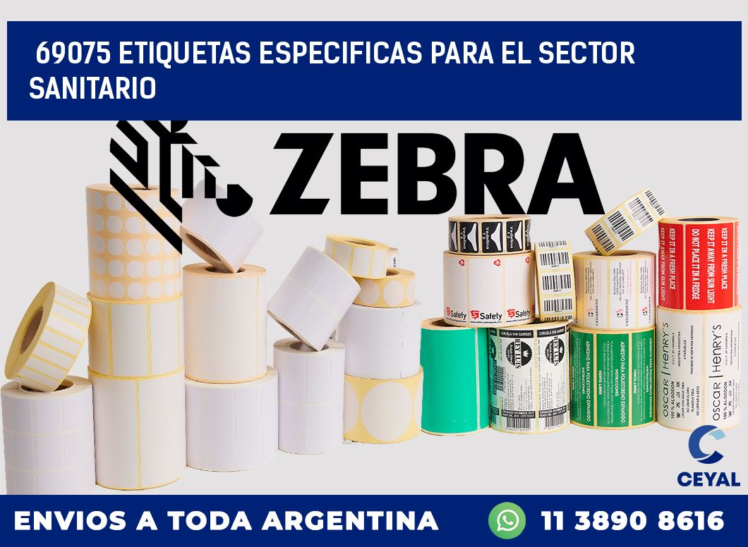 69075 ETIQUETAS ESPECIFICAS PARA EL SECTOR SANITARIO