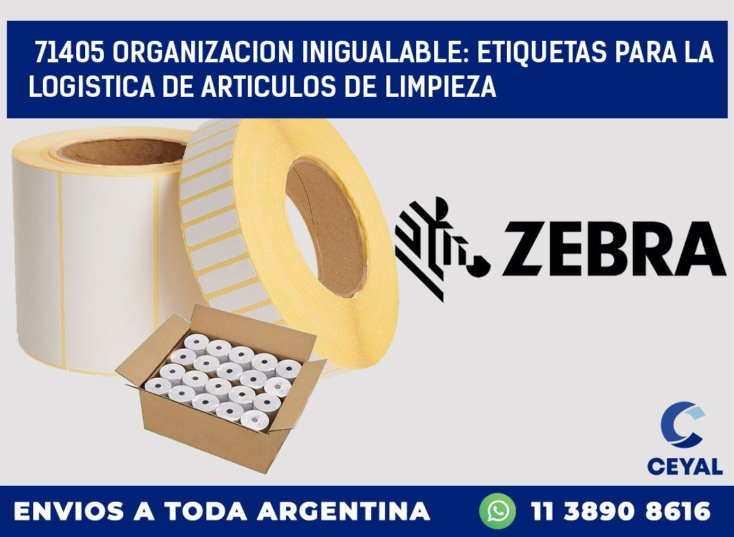 71405 ORGANIZACION INIGUALABLE: ETIQUETAS PARA LA LOGISTICA DE ARTICULOS DE LIMPIEZA